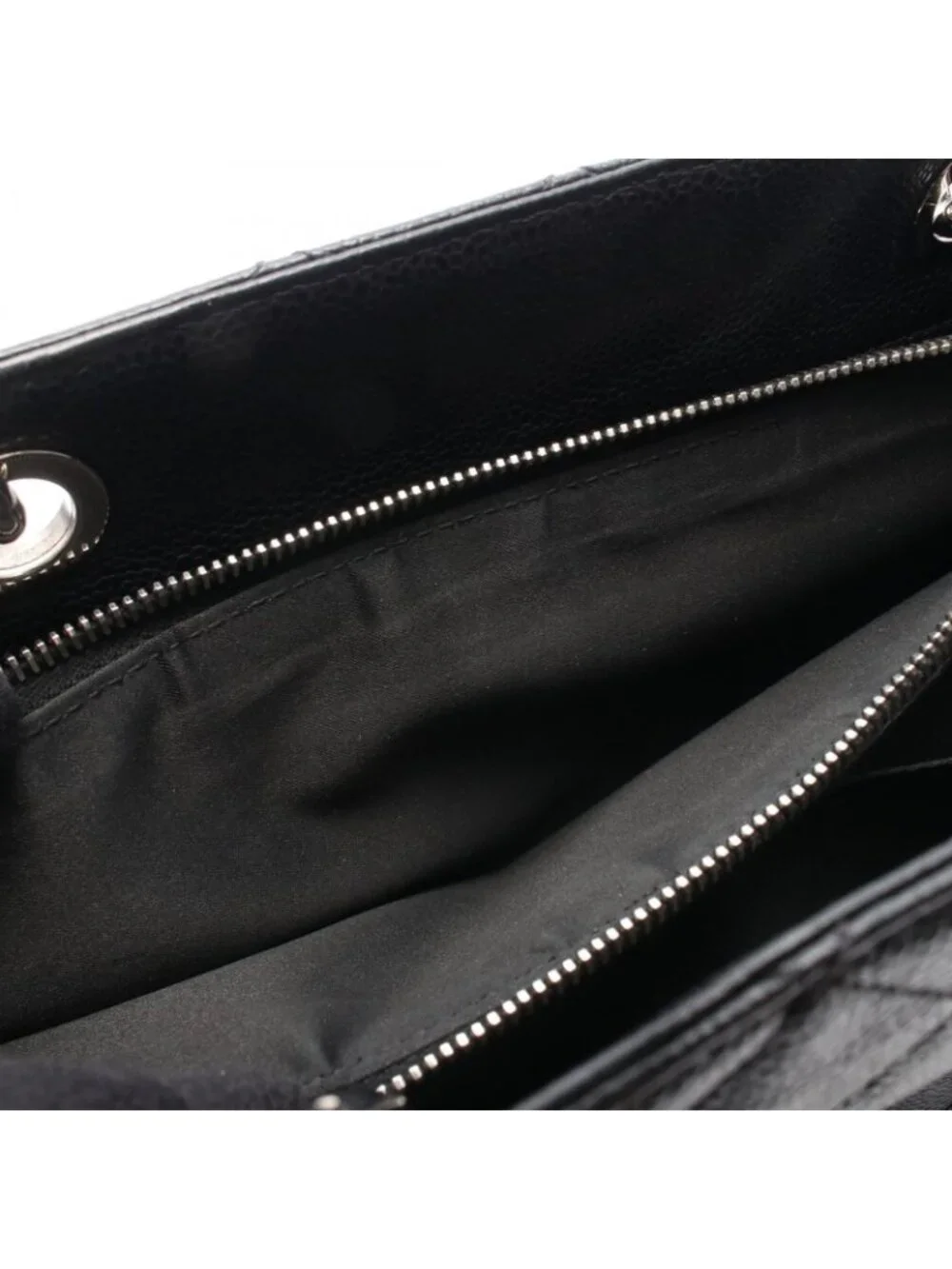 ★SOLD★ Chanel Tote Quilted Grand Shopping GST Black Caviar Leather Chain - Picture 12 of 12